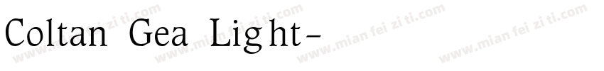 Coltan Gea Light字体转换